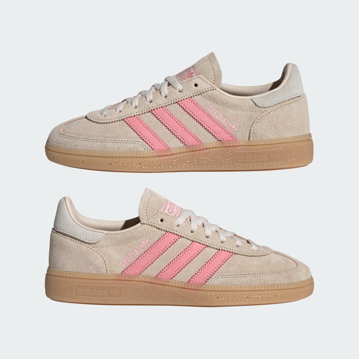 adidas Women's Handball Spezial Shoes - Crystal Linen / Pink Spark / Wonder White