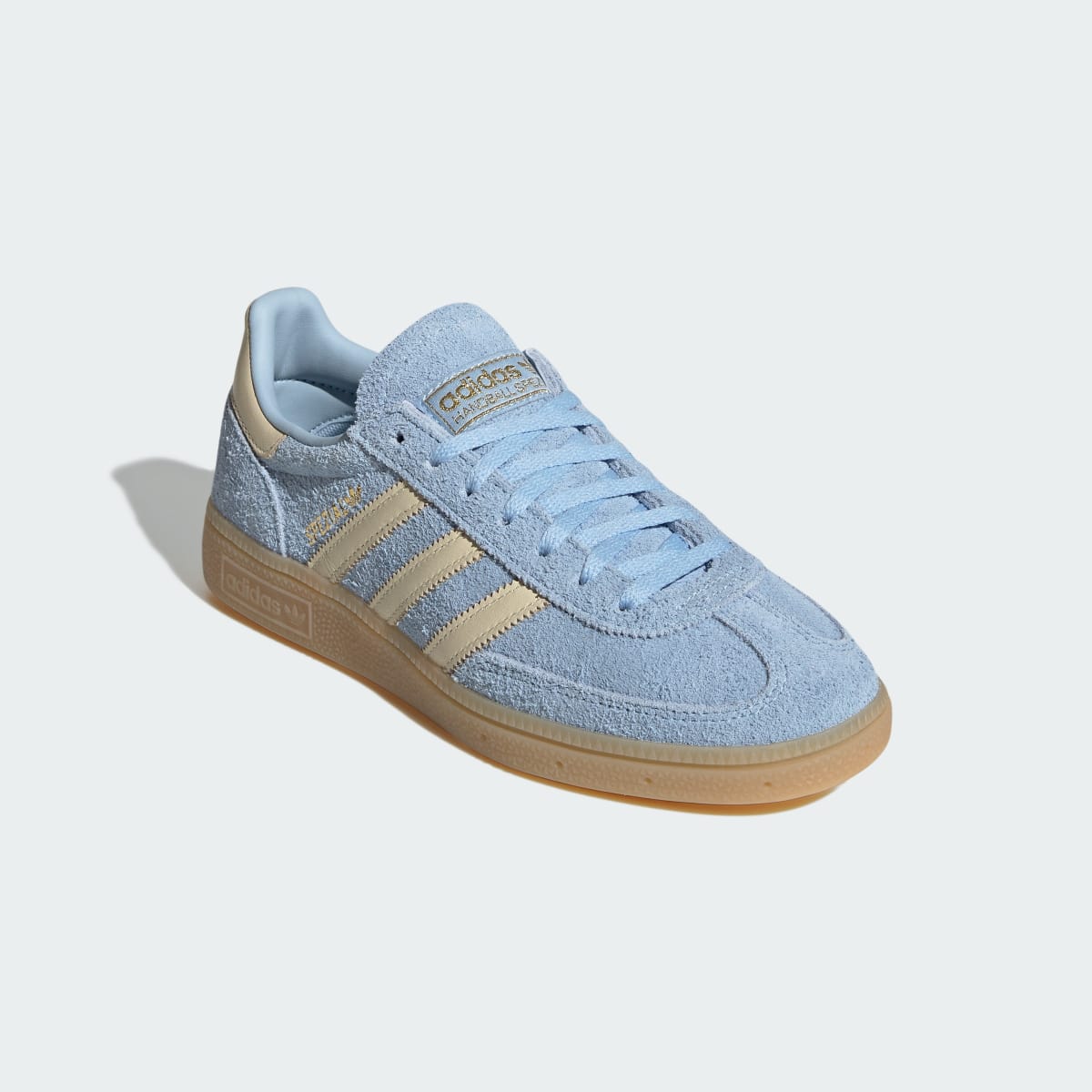 adidas Women's Handball Spezial Shoes - Clear Sky / Warm Vanilla / Gold Metallic