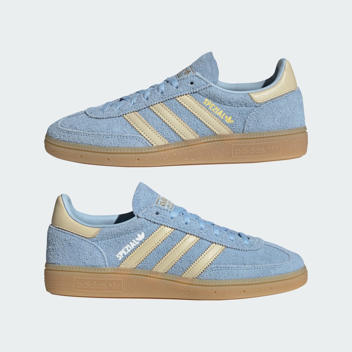 adidas Women's Handball Spezial Shoes - Clear Sky / Warm Vanilla / Gold Metallic