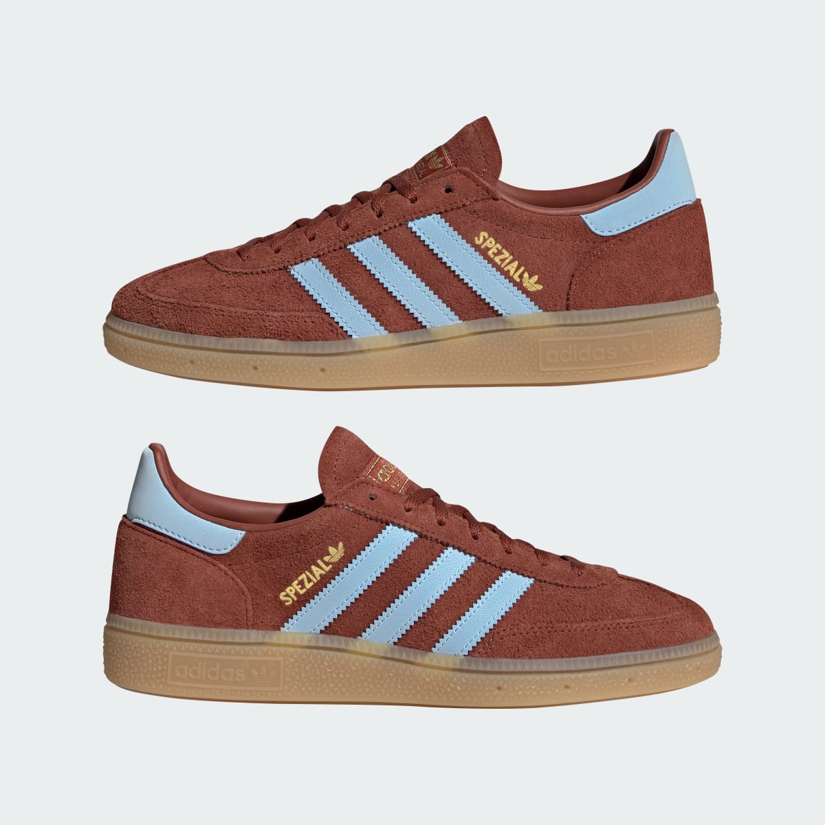 adidas Women's Handball Spezial Shoes - Burnt Sienna / Clear Sky / Gold Metallic