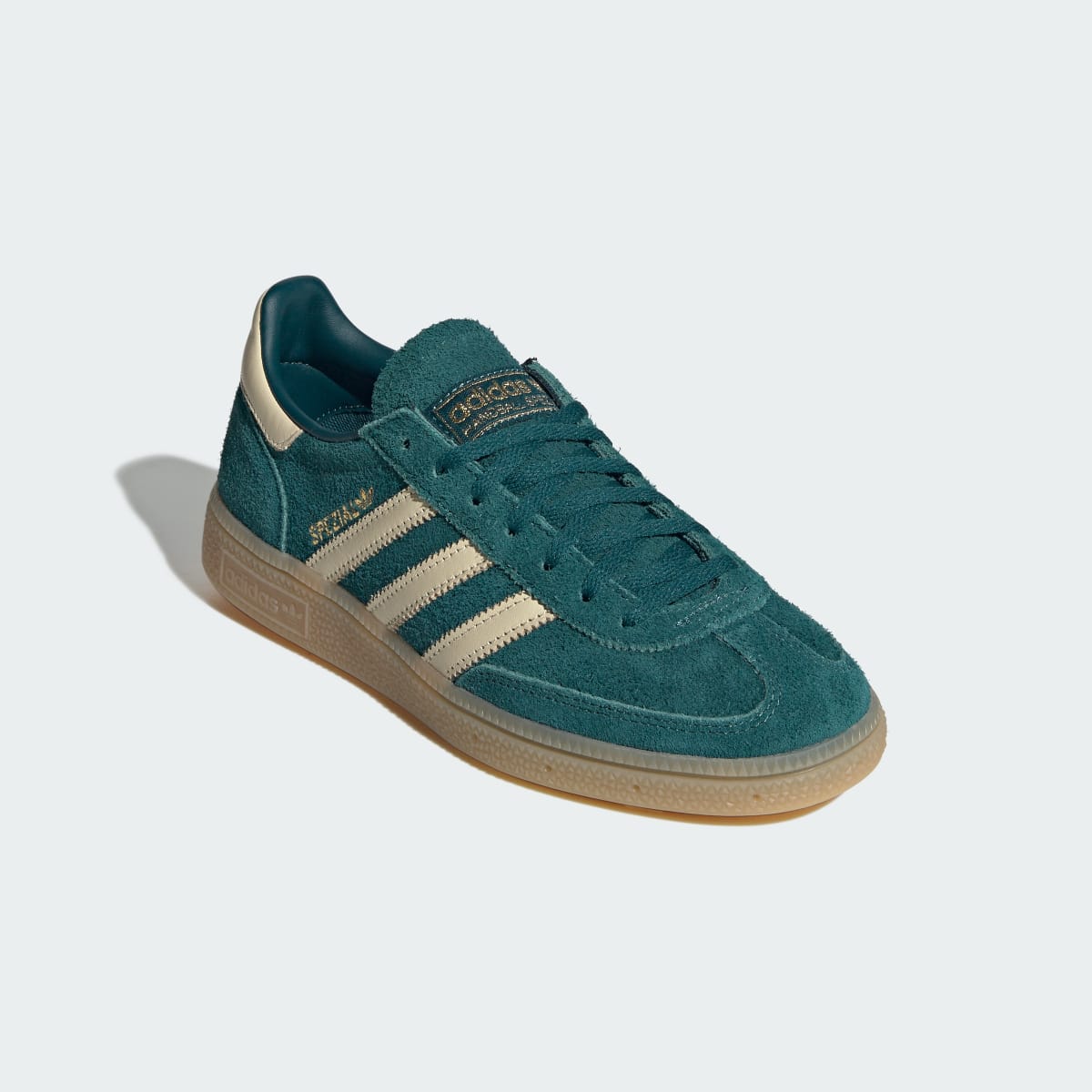 adidas Women's Handball Spezial Shoes - Rich Green / Warm Vanilla / Gold Metallic