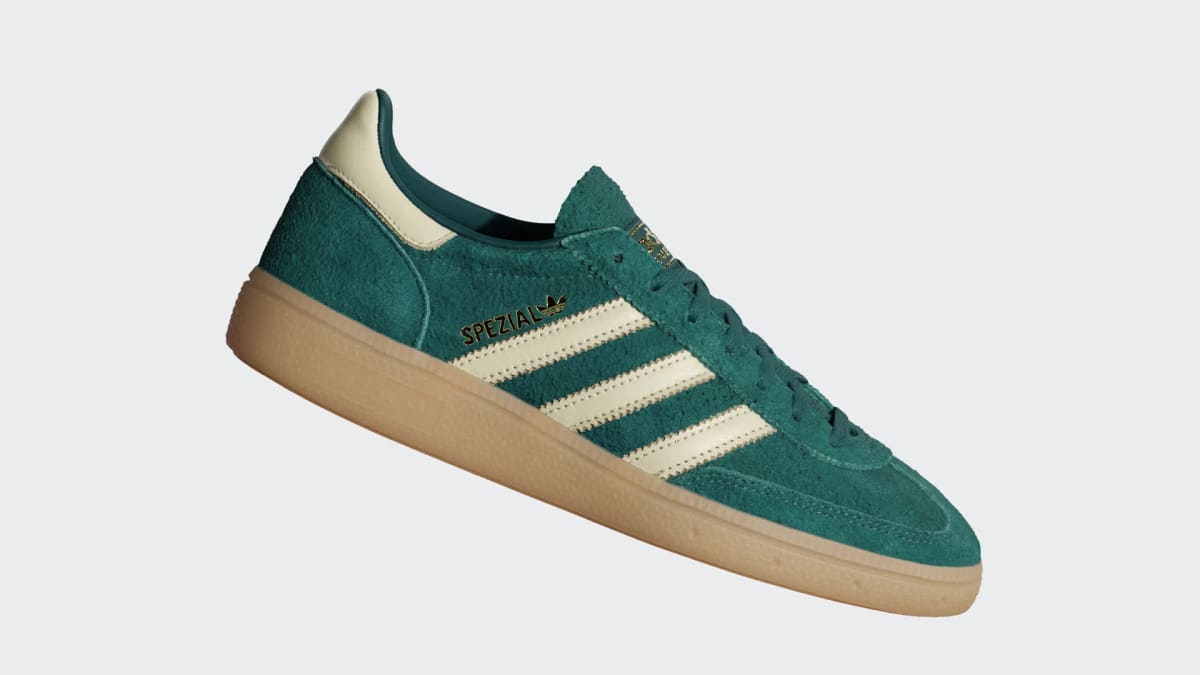 adidas Women's Handball Spezial Shoes - Rich Green / Warm Vanilla / Gold Metallic