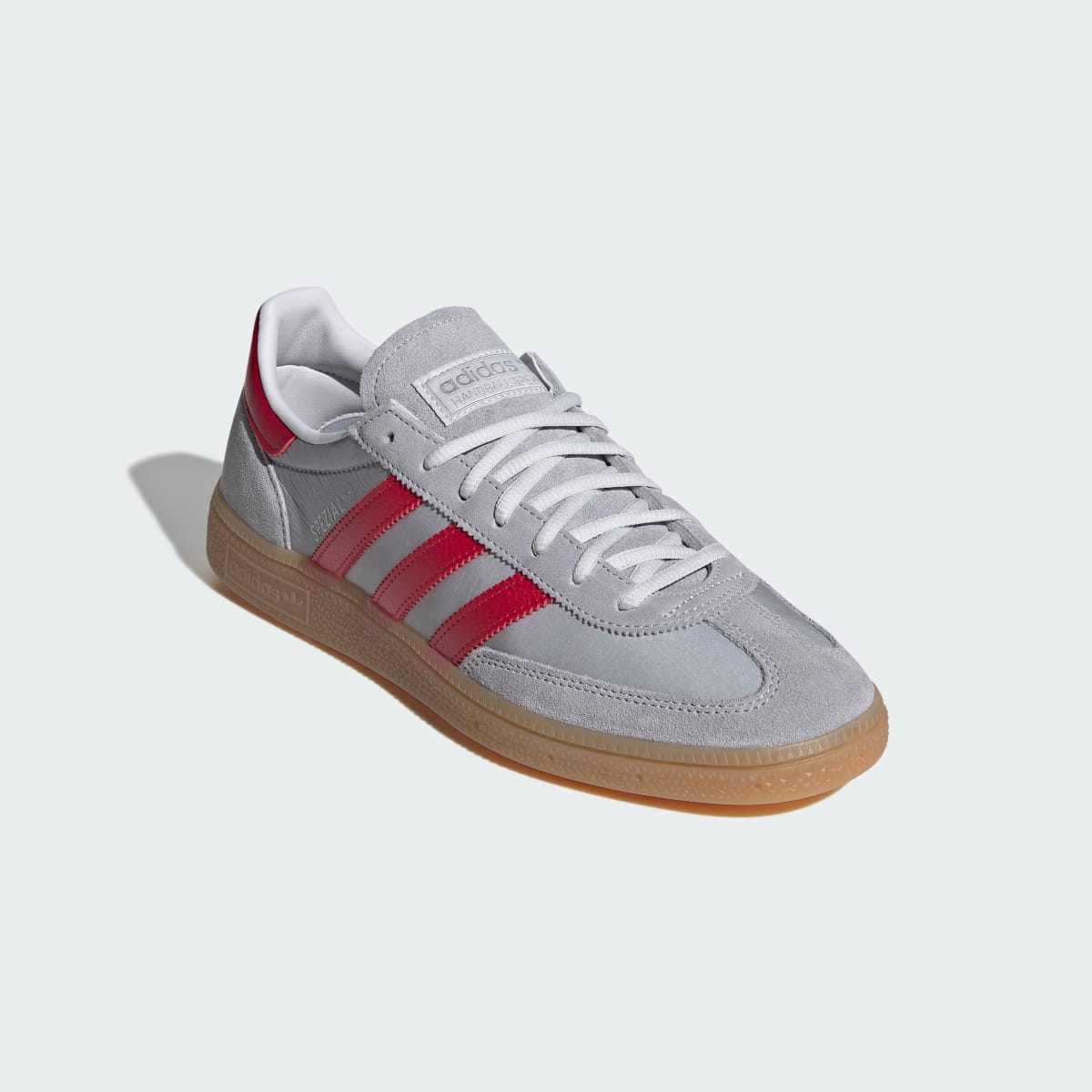 adidas Women's Handball Spezial Shoes - Halo Silver / Team Victory Red / Gum