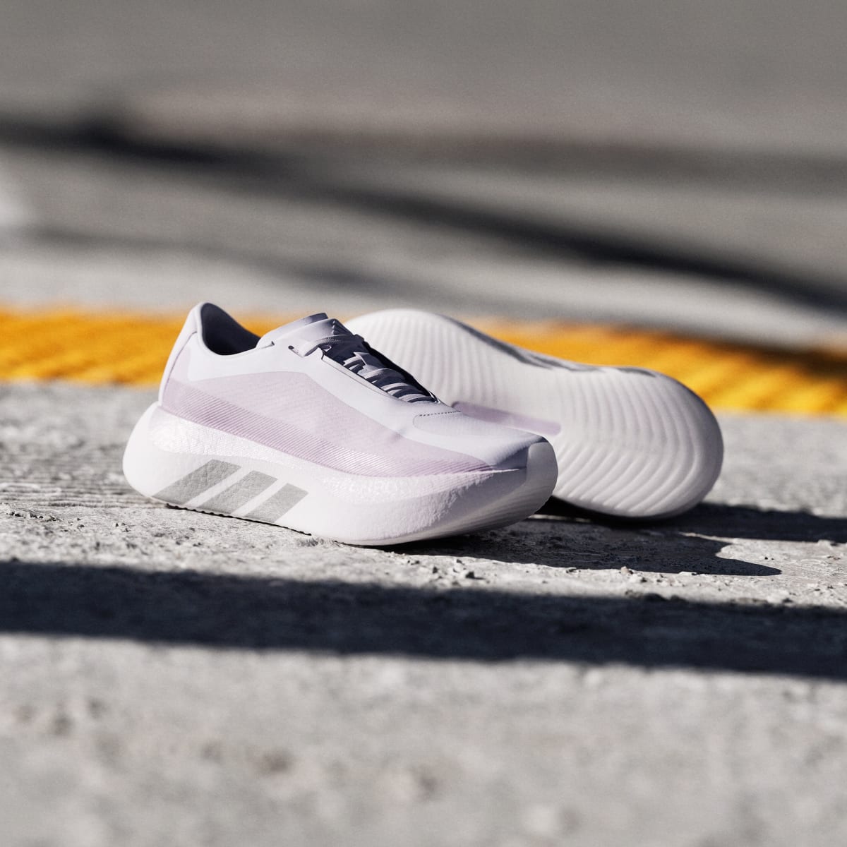 adidas Women's Hyperboost Edge Running Shoes - Frozen Purple / Silver Metallic / Silver Dawn
