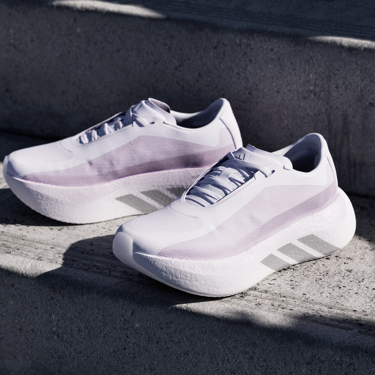 adidas Women's Hyperboost Edge Running Shoes - Frozen Purple / Silver Metallic / Silver Dawn