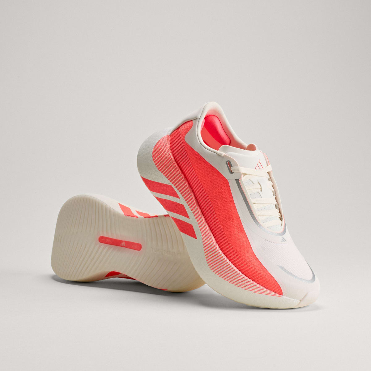 adidas Women's Hyperboost Edge Running Shoes - Hyper White / Solar Turbo / Solar Turbo
