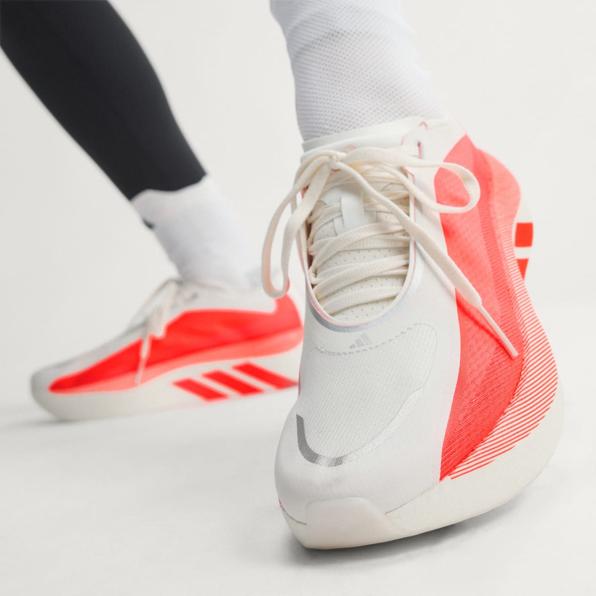 adidas Women's Hyperboost Edge Running Shoes - Hyper White / Solar Turbo / Solar Turbo