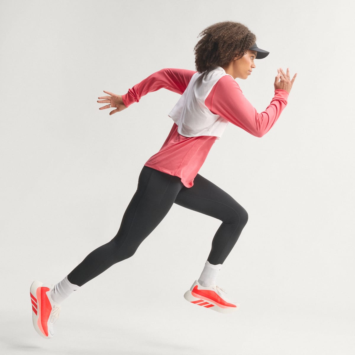 adidas Women's Hyperboost Edge Running Shoes - Hyper White / Solar Turbo / Solar Turbo