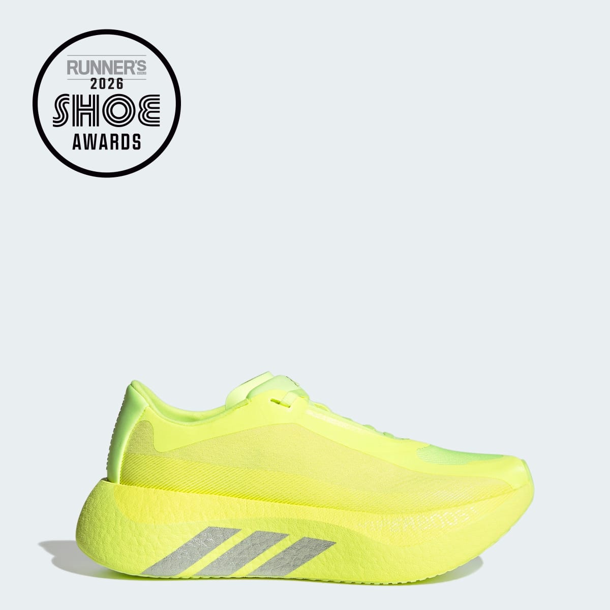 adidas Women's Hyperboost Edge Running Shoes - Hi-Res Yellow / Matte Silver / Light Solid Grey