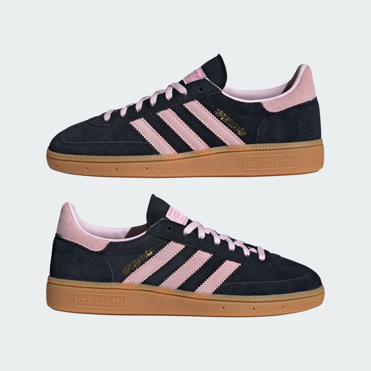 adidas Women's Handball Spezial Shoes - Core Black / Clear Pink / Gum
