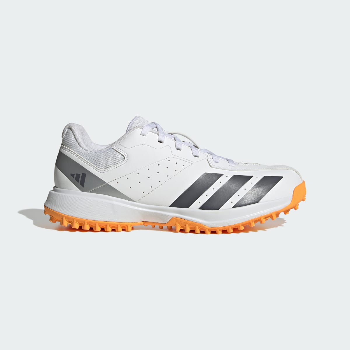 adidas Men's Howzat Spikeless Cricket Shoes - Cloud White / Aurora Onix / Lucid Tangerine