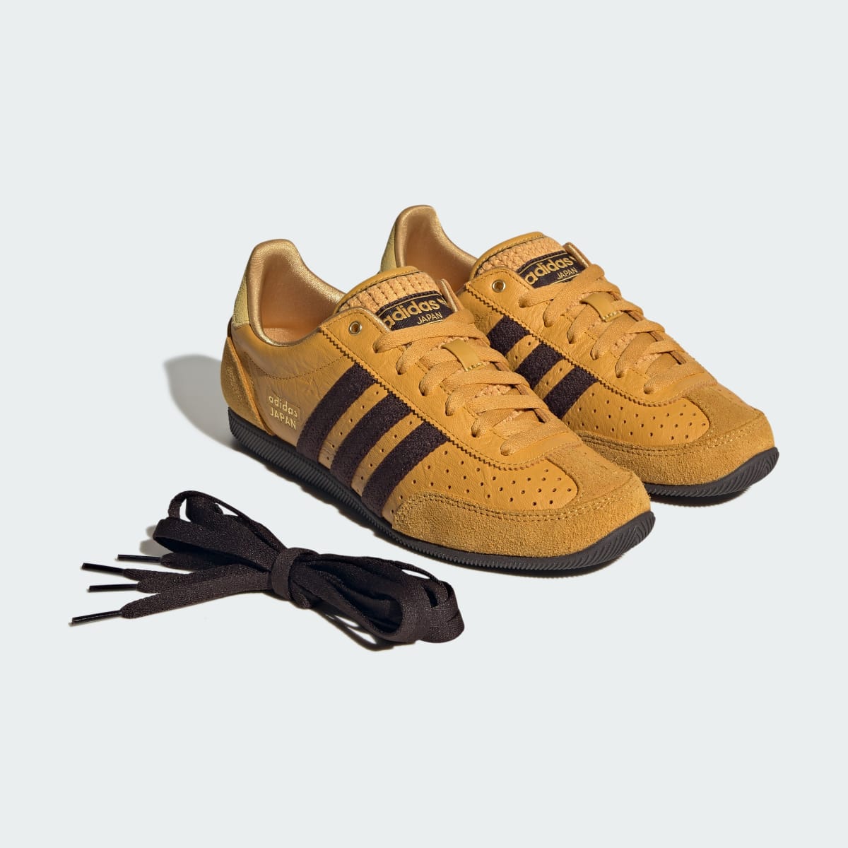 adidas Women's Japan Shoes - Preloved Yellow / Aurora Coffee / Gold Metallic