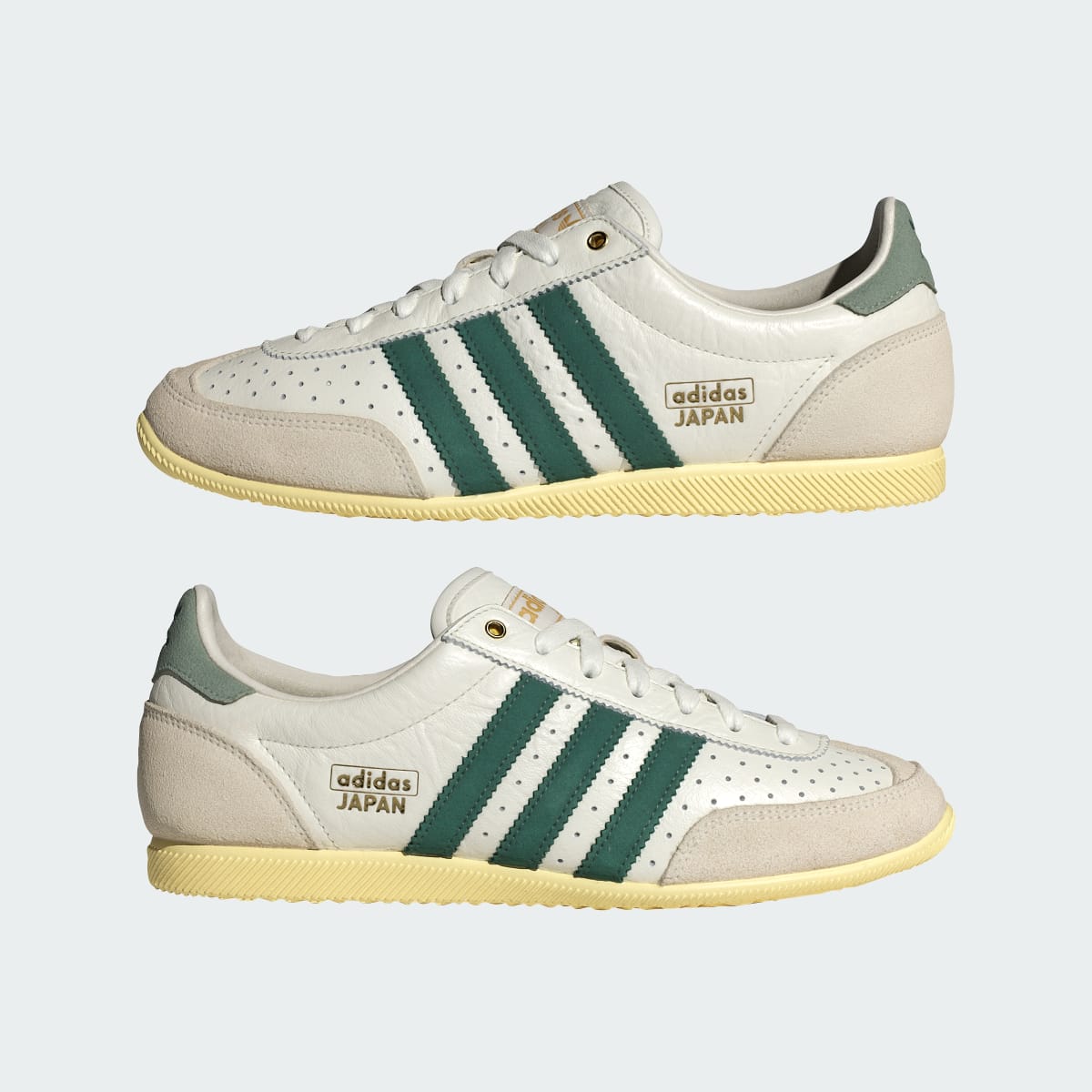adidas Women's Japan Shoes - Off White / Collegiate Green / Orange Tint