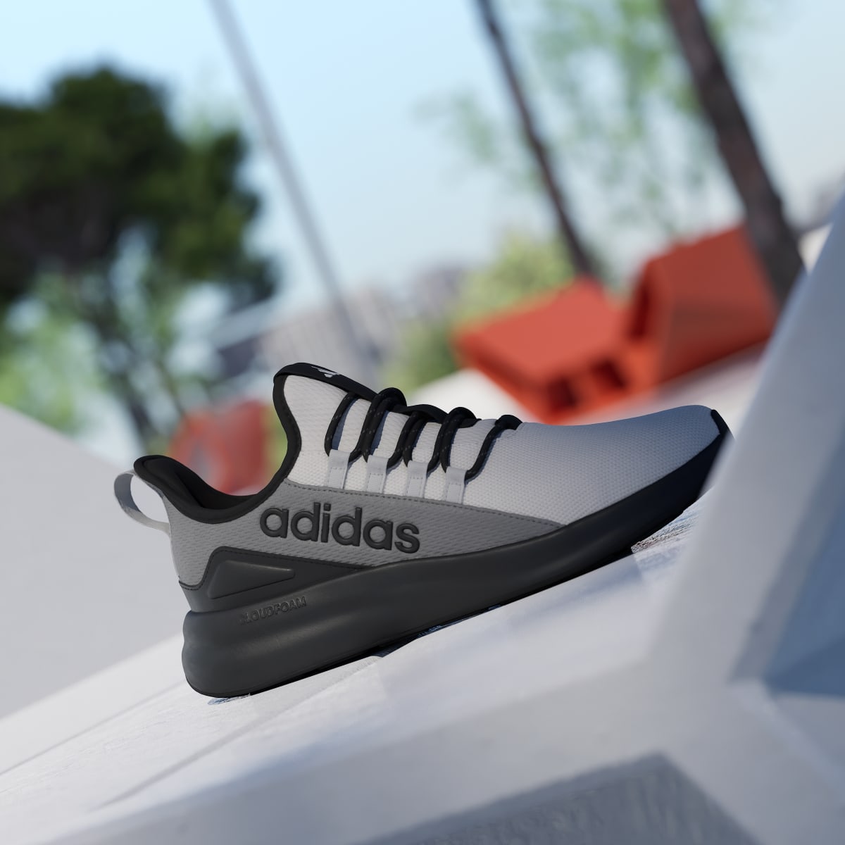adidas Men's Lite Racer Adapt 8.0 Wide Shoes - Chalk White / Grey Three / Grey One