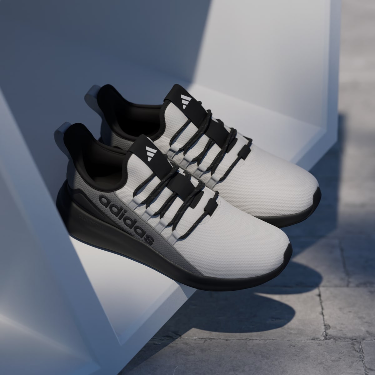 adidas Men's Lite Racer Adapt 8.0 Wide Shoes - Chalk White / Grey Three / Grey One