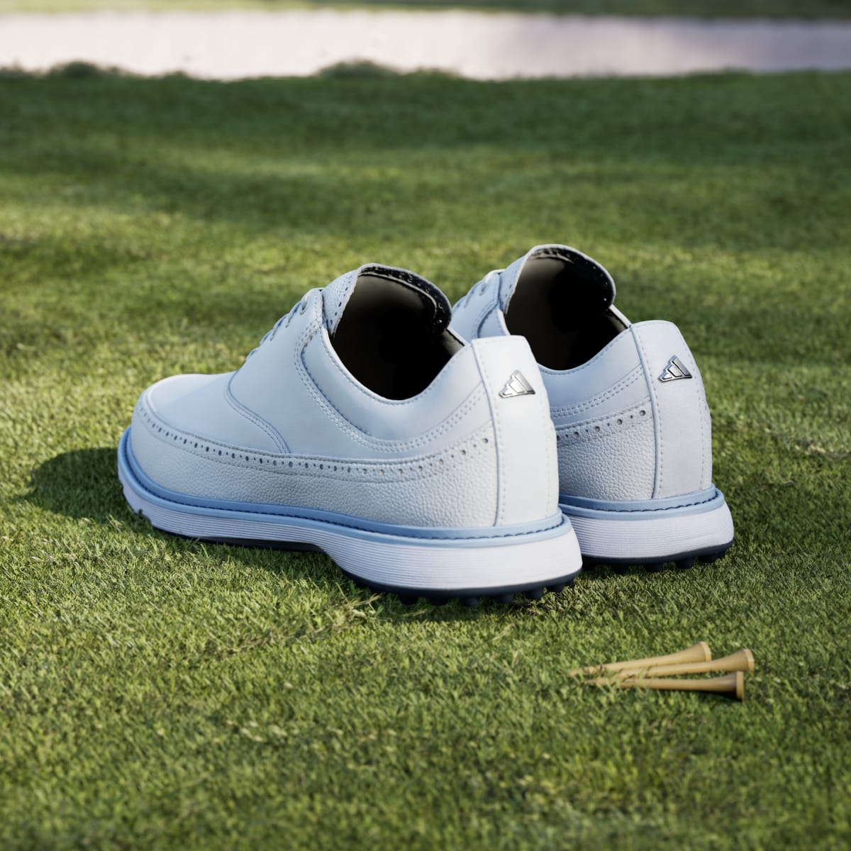 adidas Men's MC80 Spikeless Golf Shoes - Cloud White / Crystal Sky / Collegiate Navy