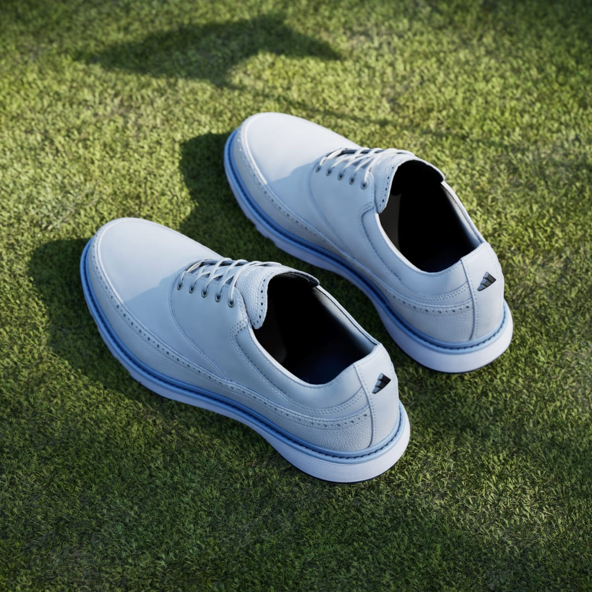 adidas Men's MC80 Spikeless Golf Shoes - Cloud White / Crystal Sky / Collegiate Navy