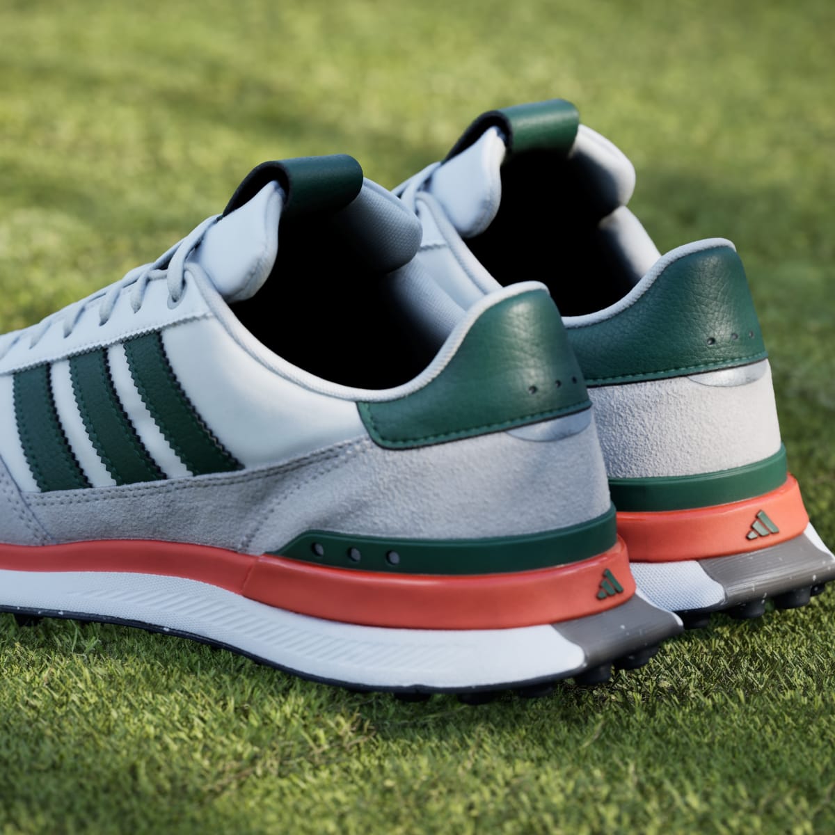 adidas Men's Miami Hurricanes S2G 26 Textile Spikeless Golf Shoes - Cloud White / None / None