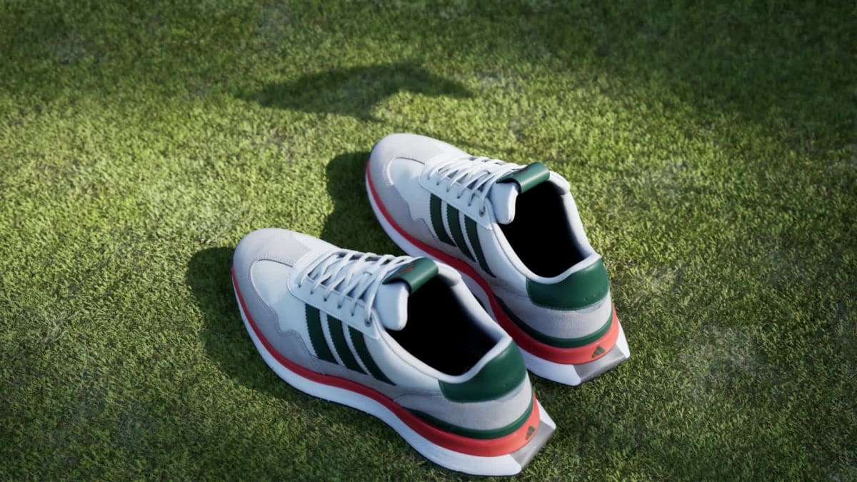 adidas Men's Miami Hurricanes S2G 26 Textile Spikeless Golf Shoes - Cloud White / None / None