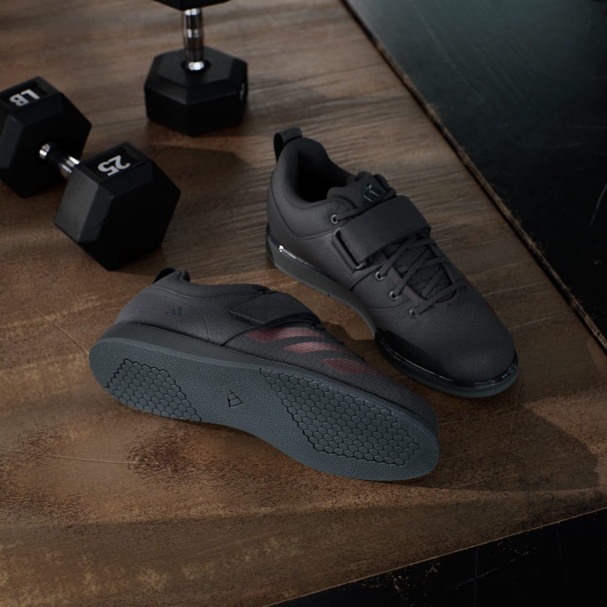 adidas Men's Powerlift 5 Weightlifting Shoes - Core Black / Core Black / Carbon