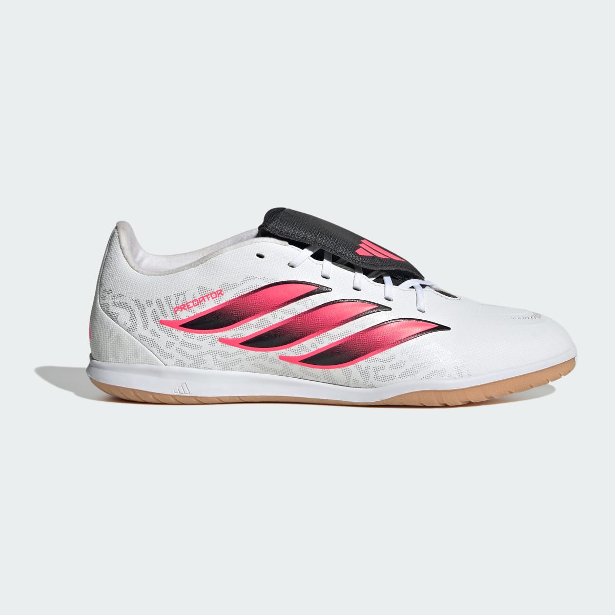 adidas Men's Predator Club Sala Fold-Over Tongue Indoor Soccer Cleats - Cloud White / Solar Turbo / Core Black