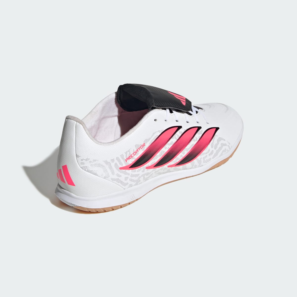 adidas Men's Predator Club Sala Fold-Over Tongue Indoor Soccer Cleats - Cloud White / Solar Turbo / Core Black