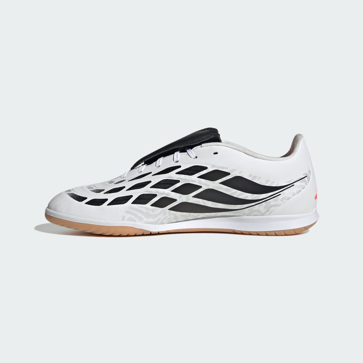 adidas Men's Predator Club Sala Fold-Over Tongue Indoor Soccer Cleats - Cloud White / Solar Turbo / Core Black