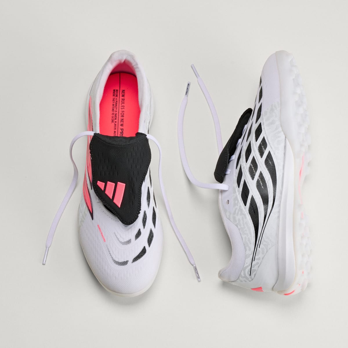 adidas Women's Predator Pro Fold-Over Tongue Turf Soccer Cleats - Cloud White / Solar Turbo / Core Black