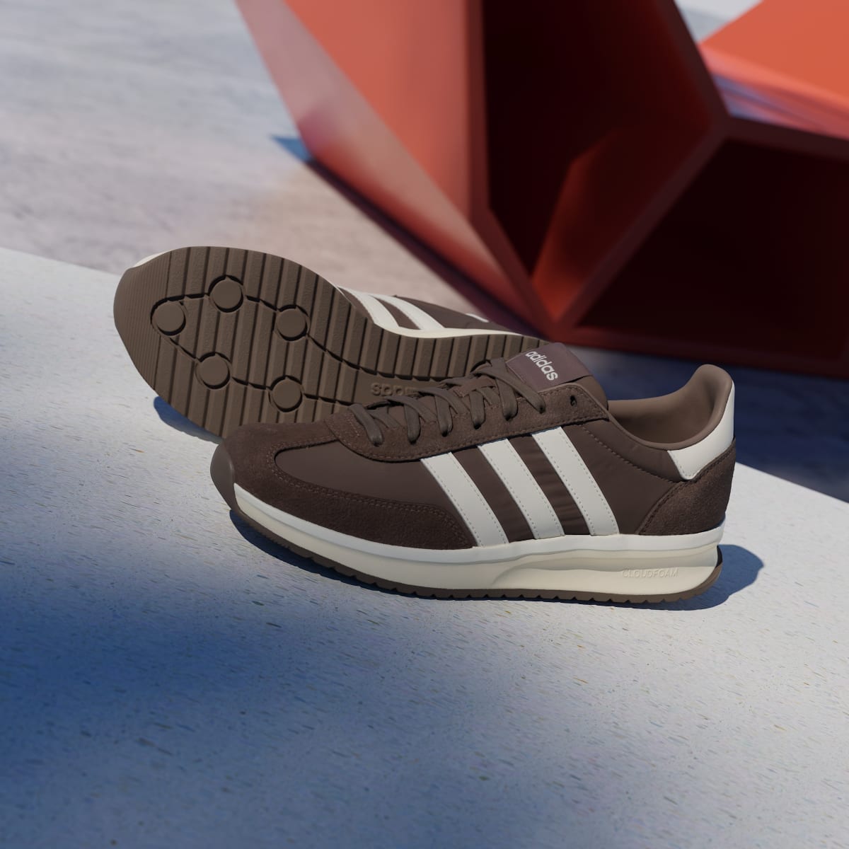 adidas Men's RUN 70s 2.0 Shoes - Earth Strata / Off White / Warm Vanilla