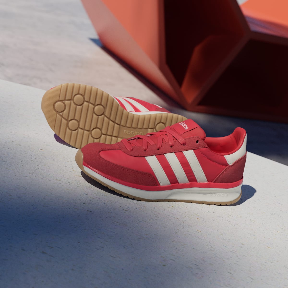 adidas Women's RUN 70s 2.0 Shoes - Pure Ruby / Off White / Better Scarlet