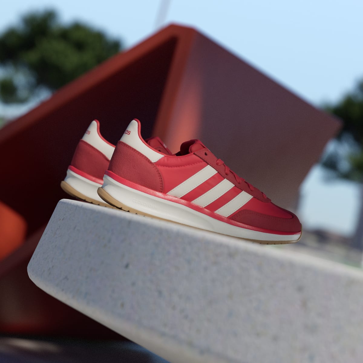 adidas Women's RUN 70s 2.0 Shoes - Pure Ruby / Off White / Better Scarlet