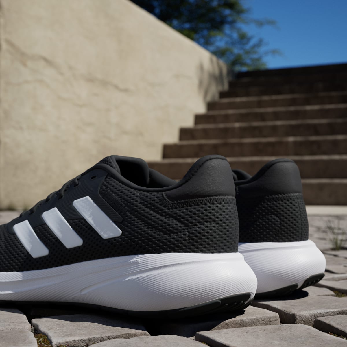 adidas Women's Response Runner Shoes - Core Black / Cloud White / Cloud White