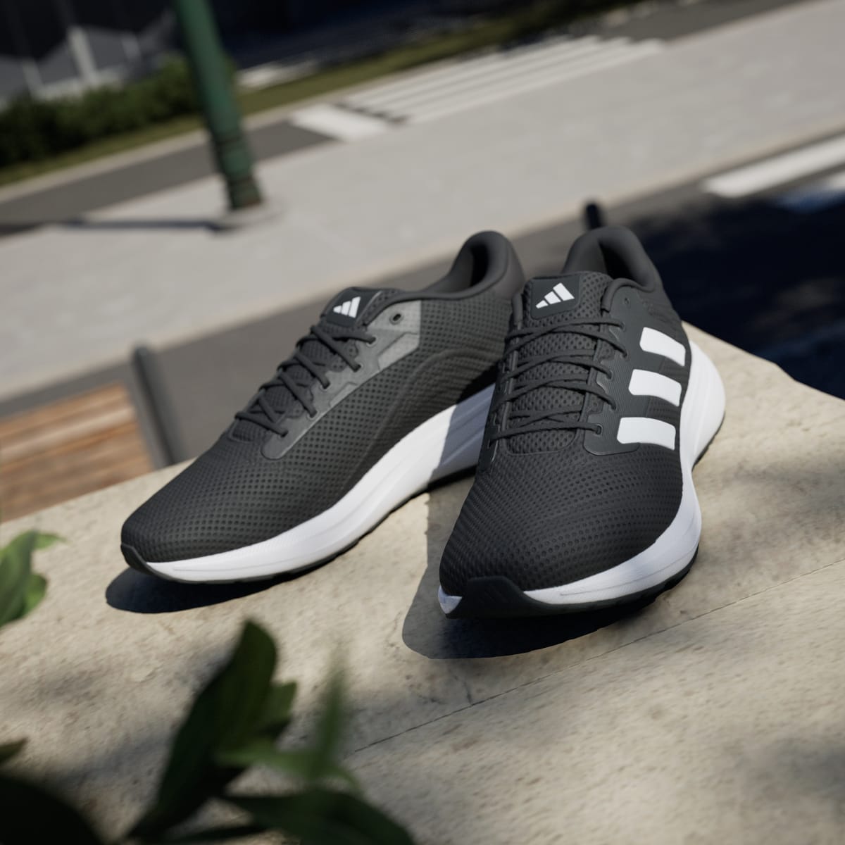 adidas Women's Response Runner Shoes - Core Black / Cloud White / Cloud White