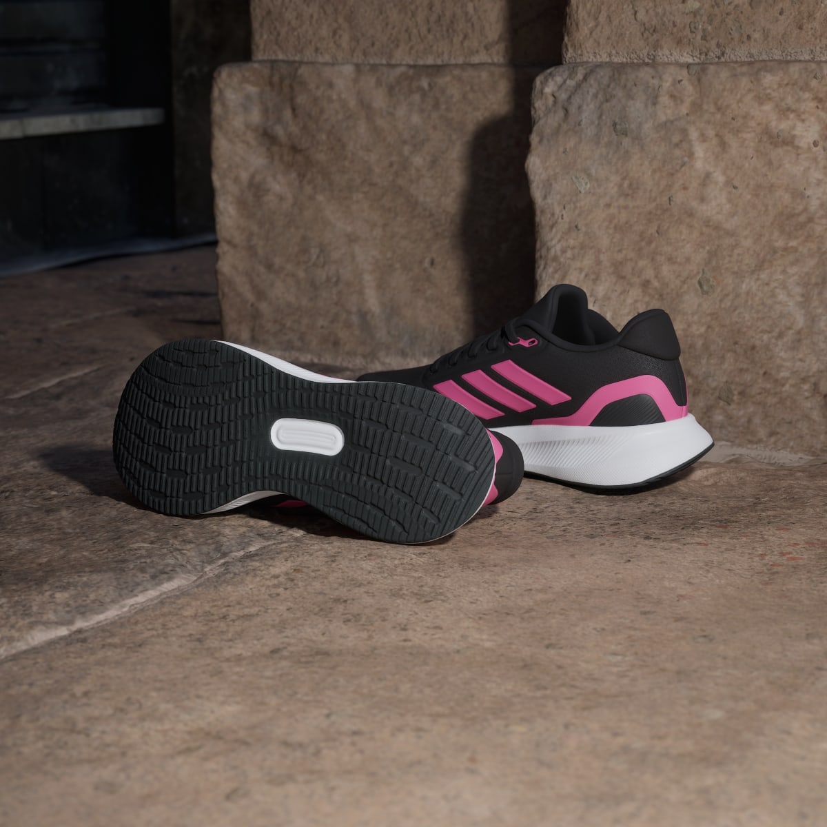 adidas Women's Runfalcon 5 Running Shoes - Core Black / Pink Fusion / Cloud White