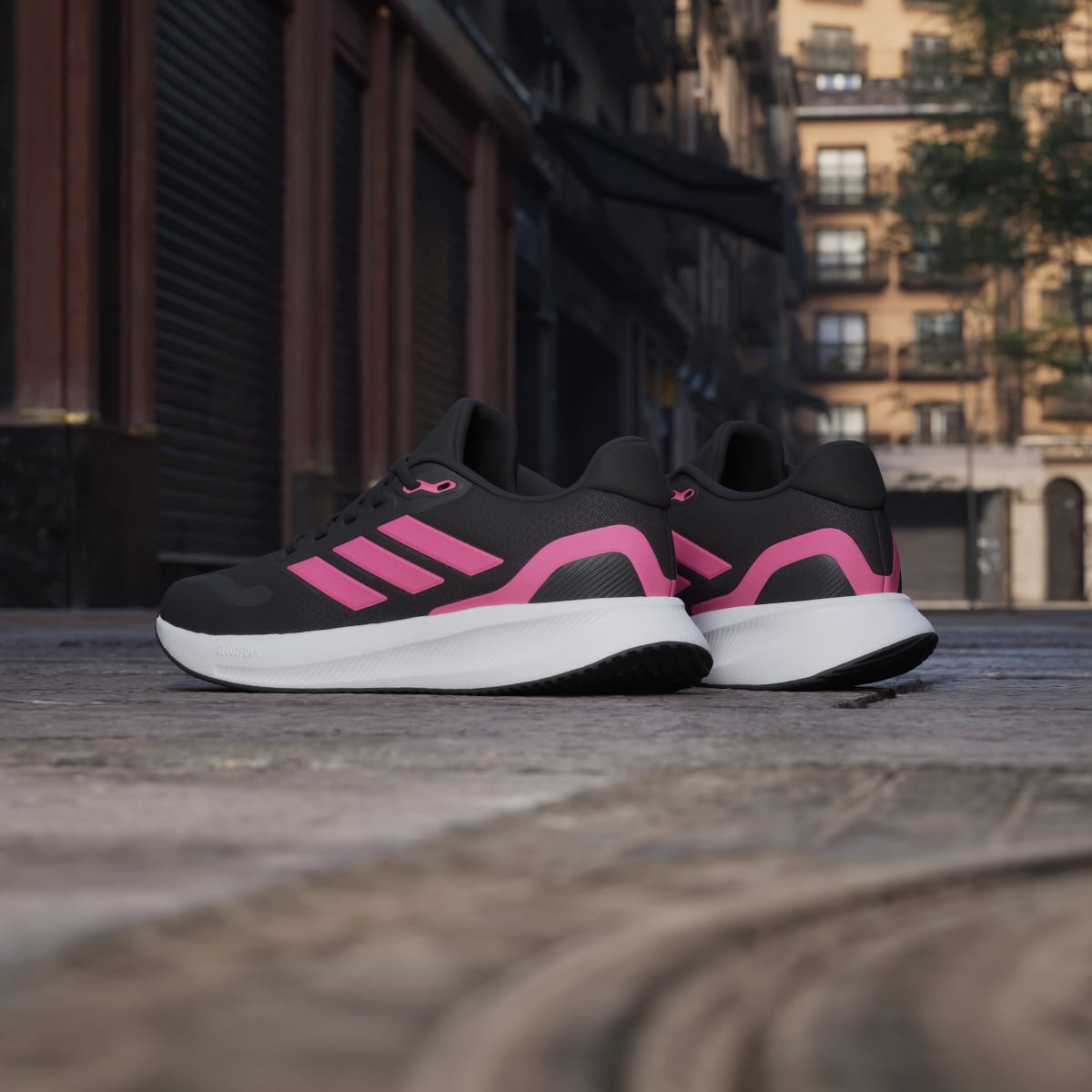 adidas Women's Runfalcon 5 Running Shoes - Core Black / Pink Fusion / Cloud White