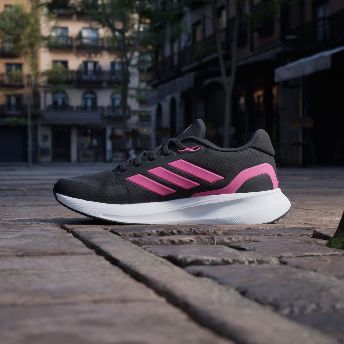 adidas Women's Runfalcon 5 Running Shoes - Core Black / Pink Fusion / Cloud White