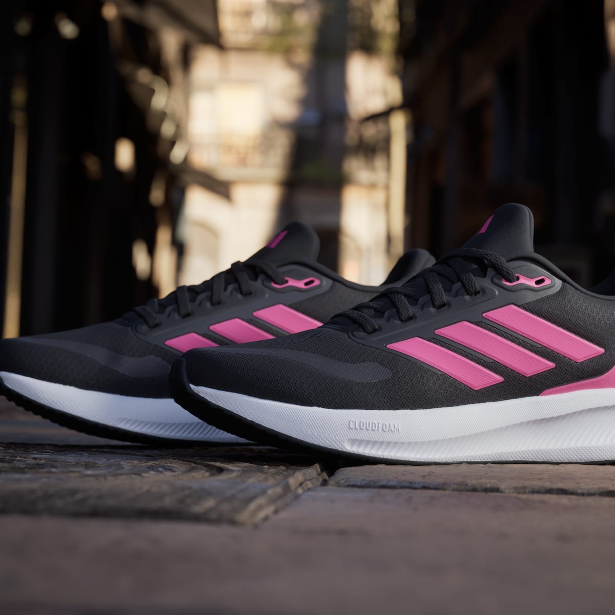 adidas Women's Runfalcon 5 Running Shoes - Core Black / Pink Fusion / Cloud White