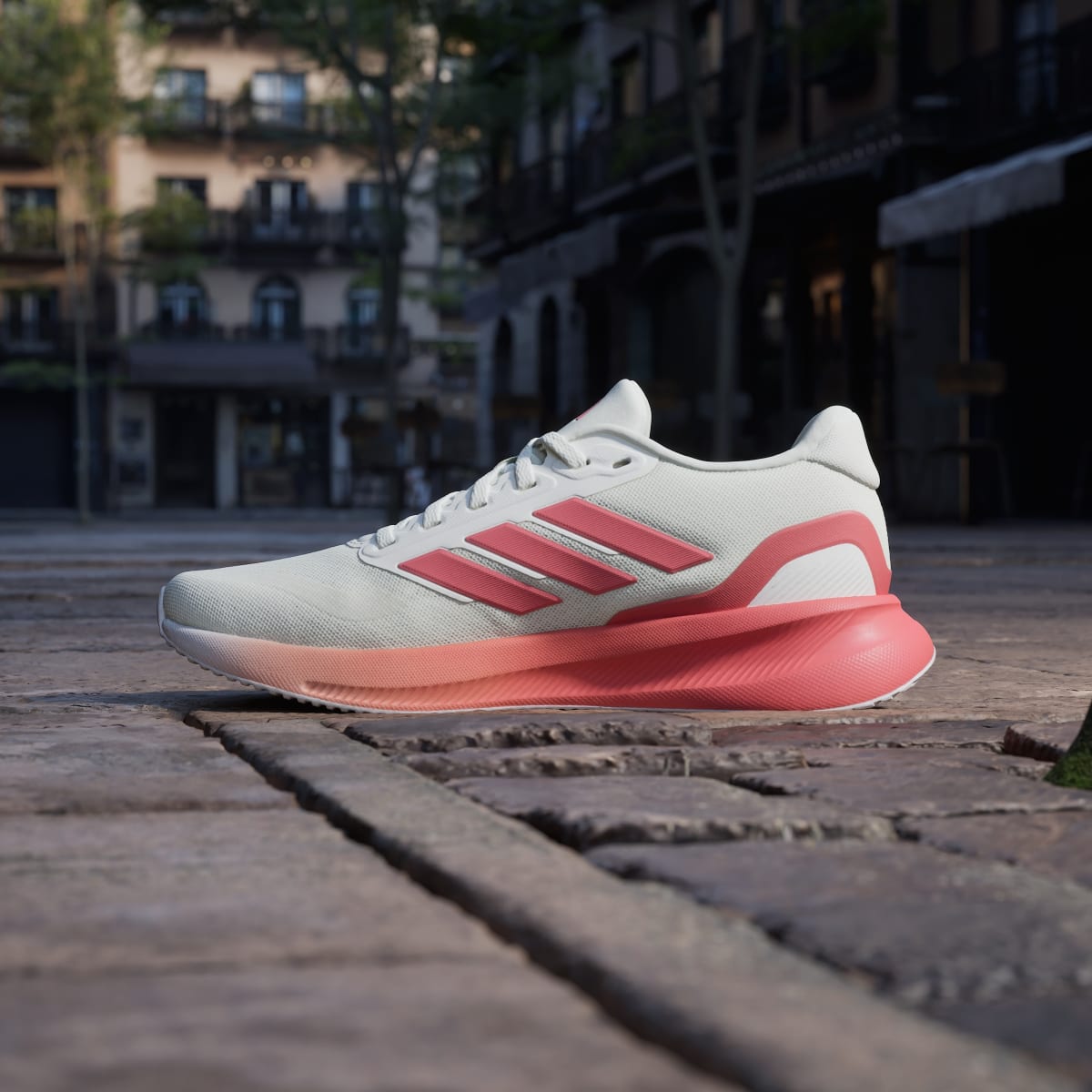 adidas Women's Runfalcon 5 Running Shoes - Off White / Preloved Scarlet / Dash Grey