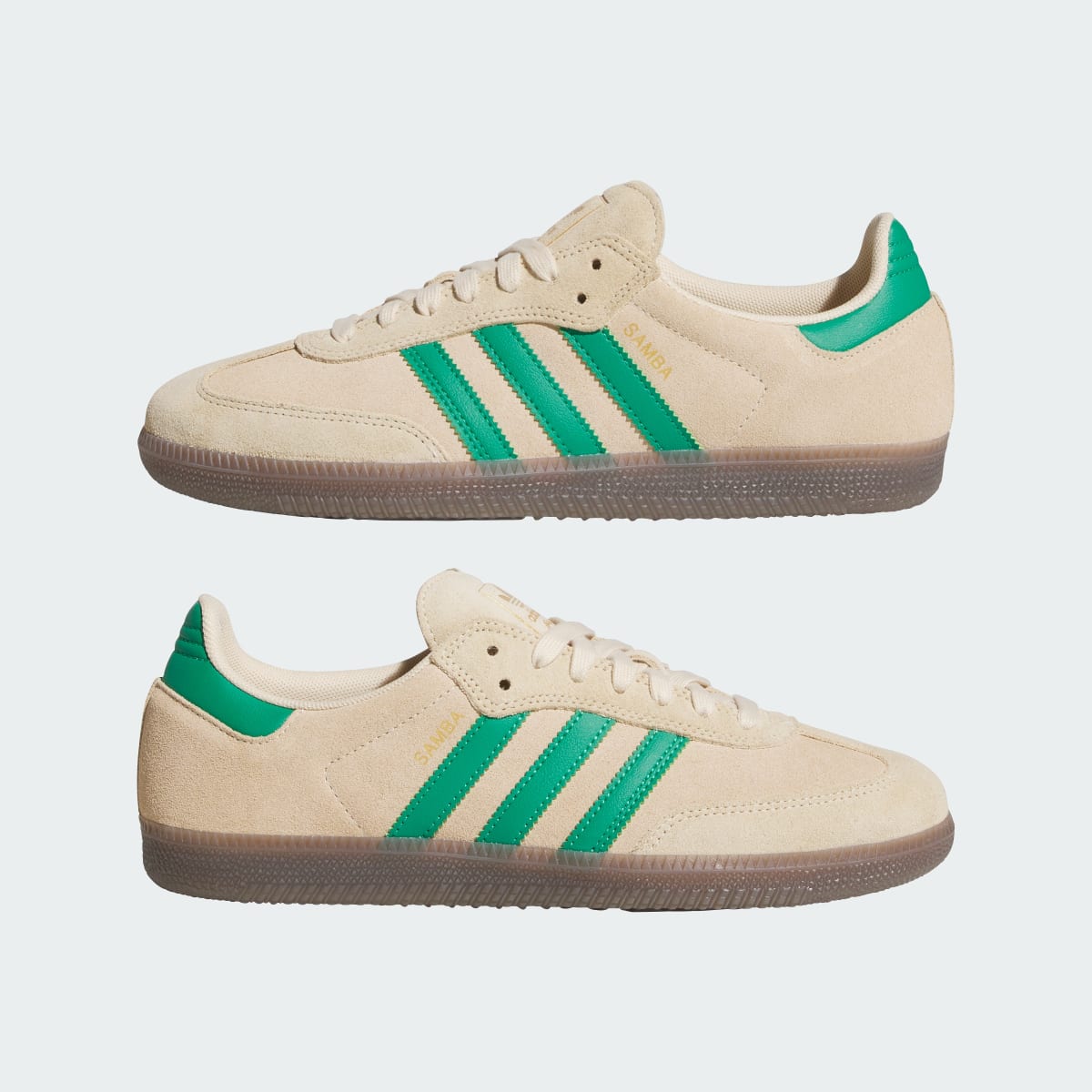 adidas Men's Samba ADV Shoes - Sand Strata / Court Green / Gum