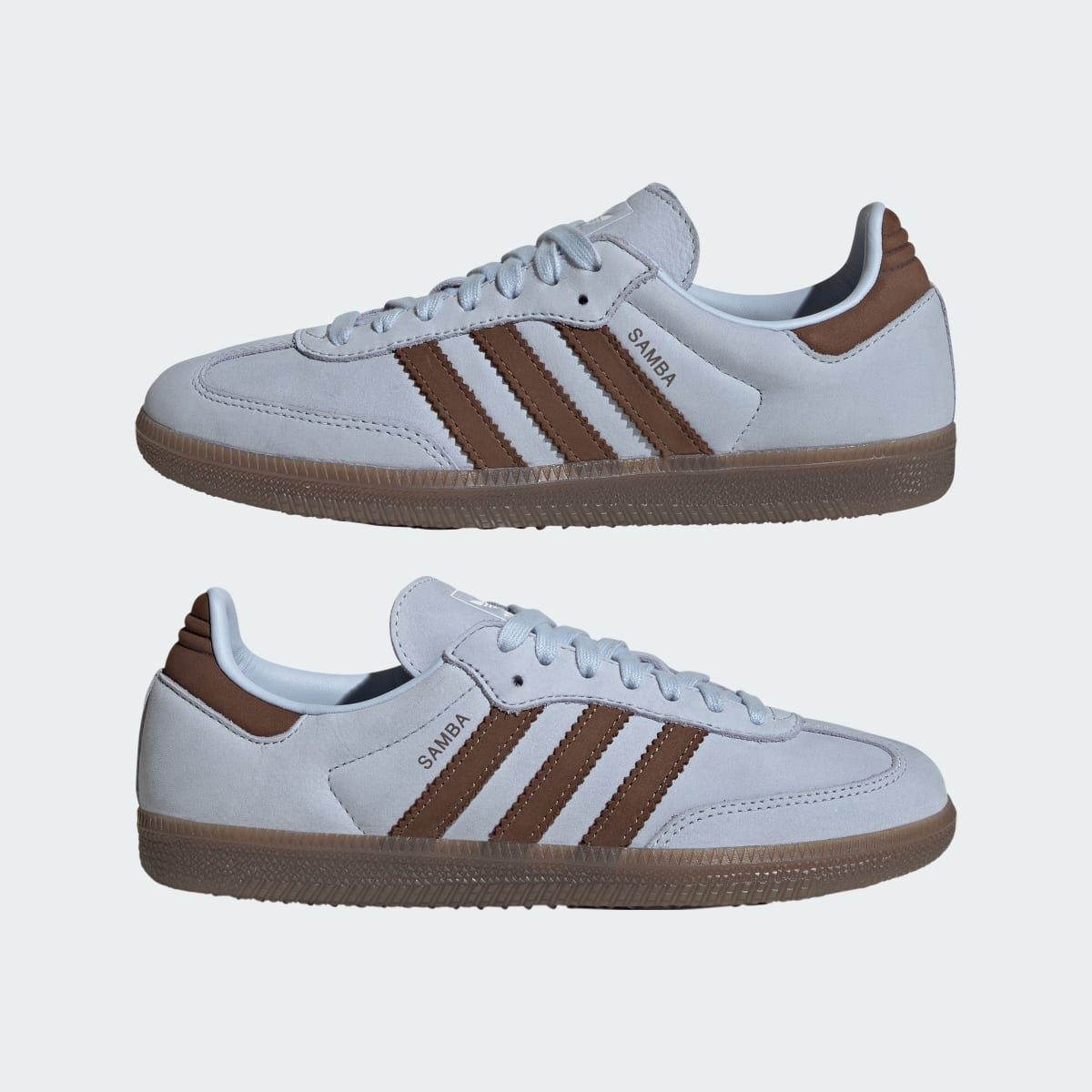 adidas Women's Samba OG Shoes - Crystal Sky / Earth Strata / Cloud White
