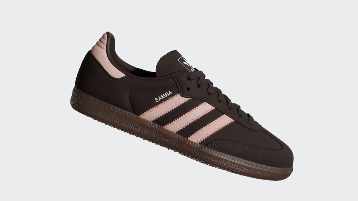 adidas Women's Samba OG Shoes - Aurora Coffee / Sandy Pink / Cloud White
