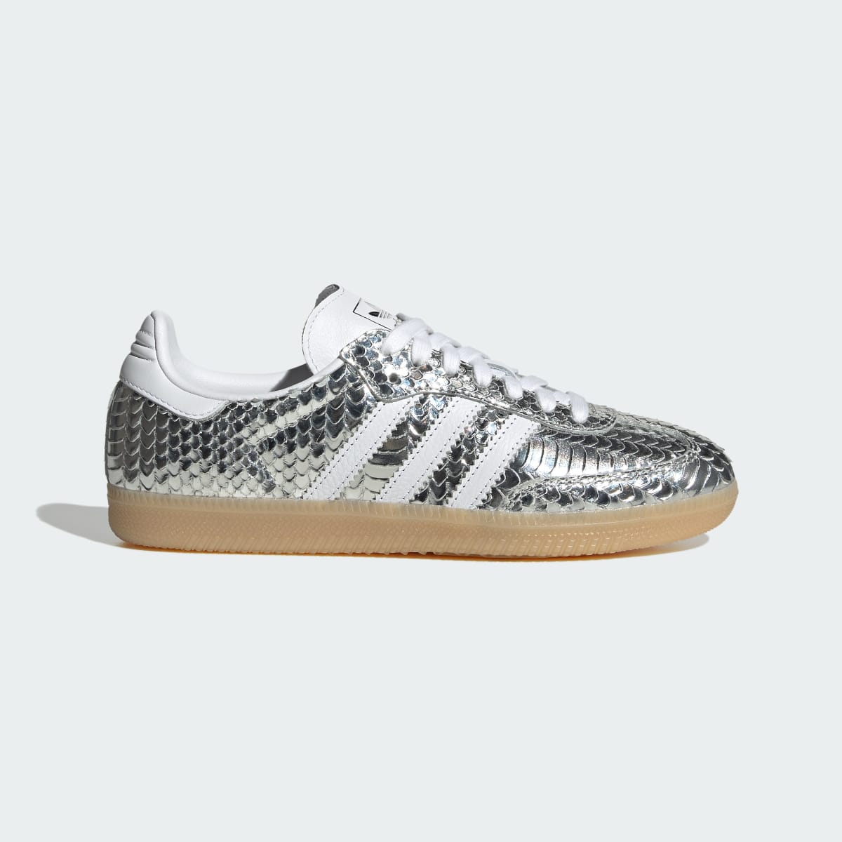 adidas Women's Samba Shoes - Silver Metallic / Cloud White / Gum