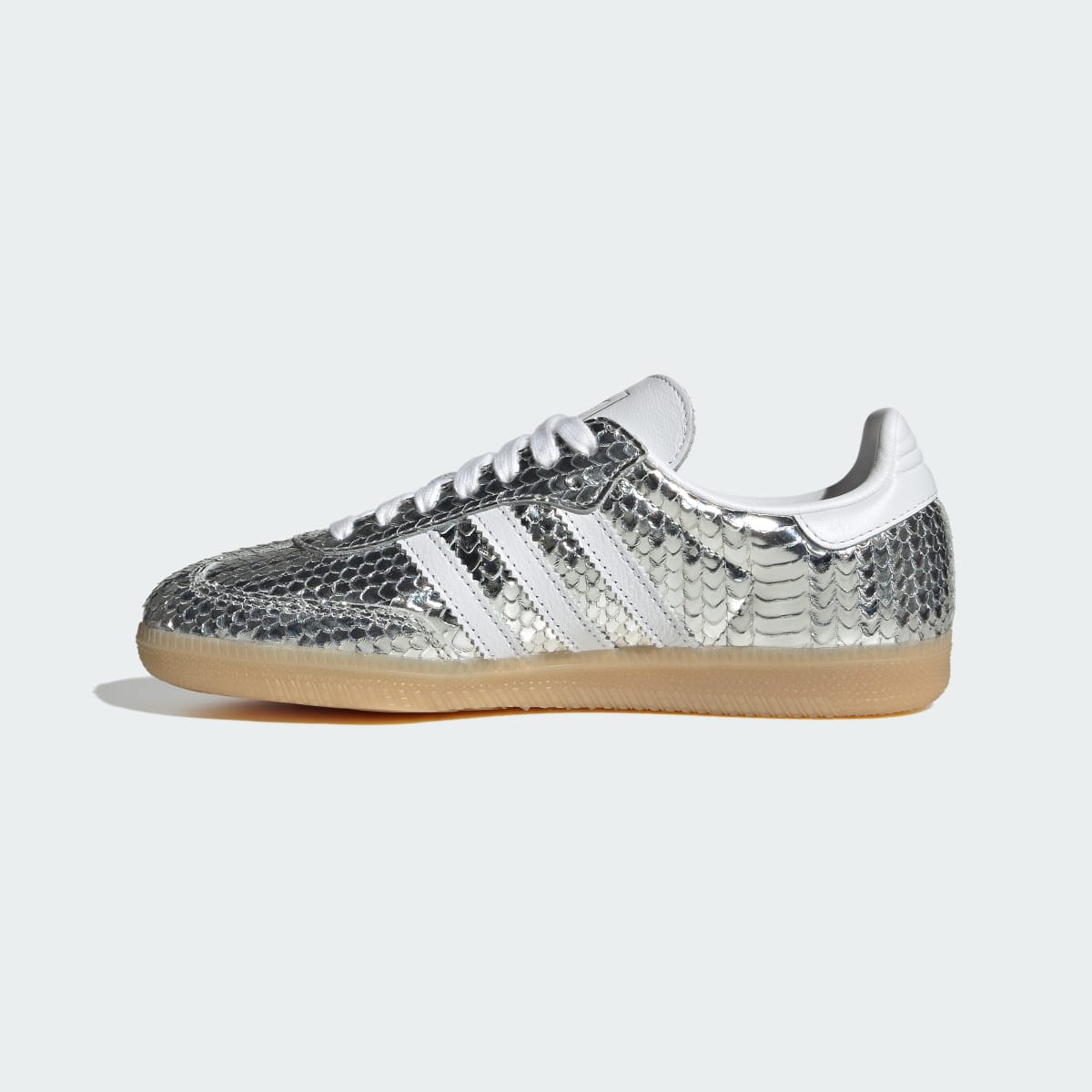 adidas Women's Samba Shoes - Silver Metallic / Cloud White / Gum