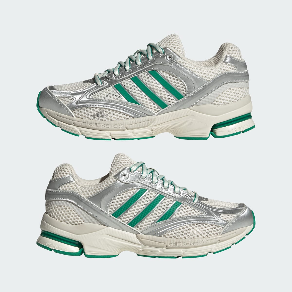 adidas Women's Spiritain 2000 Shoes - Chalk White / Silver Metallic / Court Green