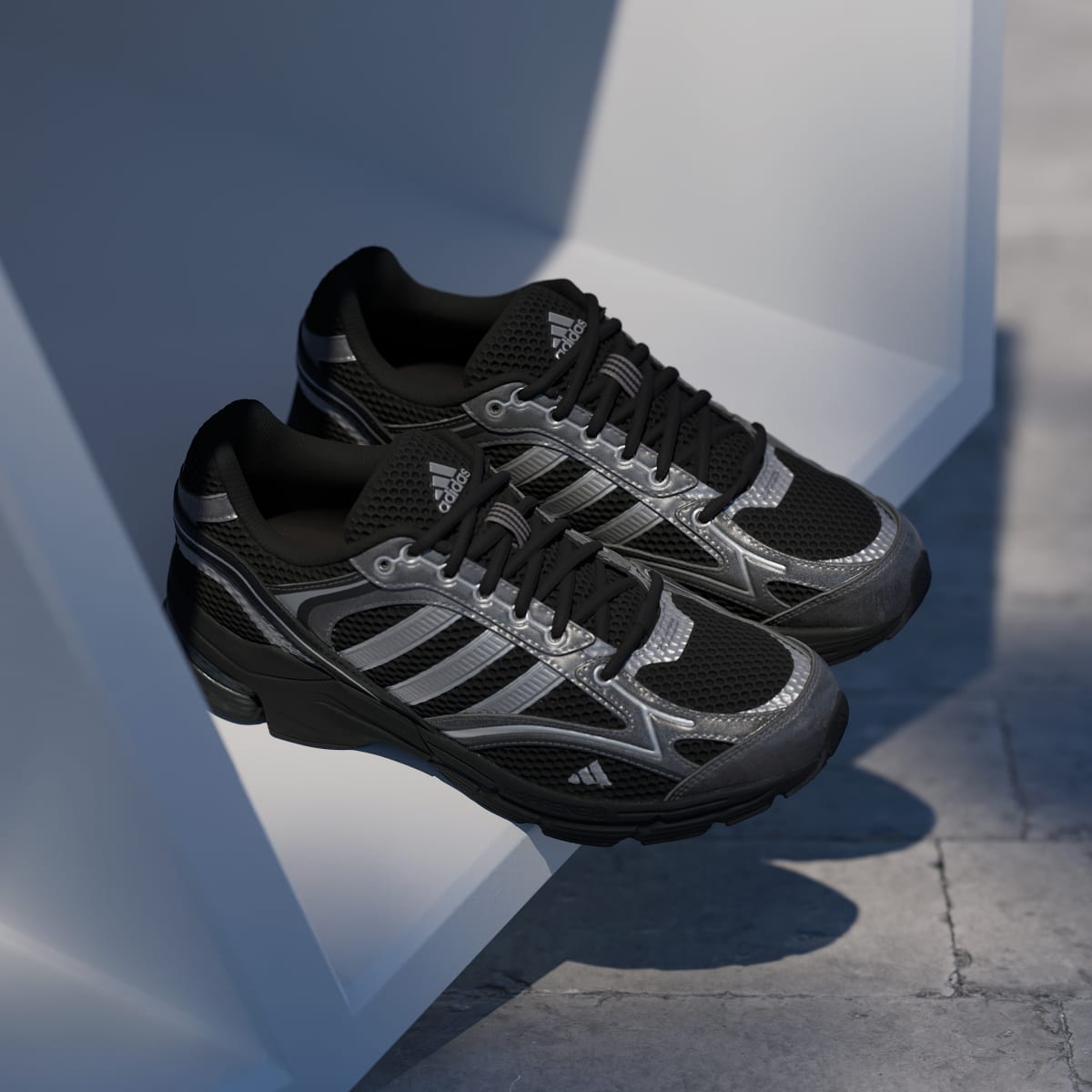 adidas Women's Spiritain 2000 Shoes - Core Black / Iron Metallic / Matte Silver