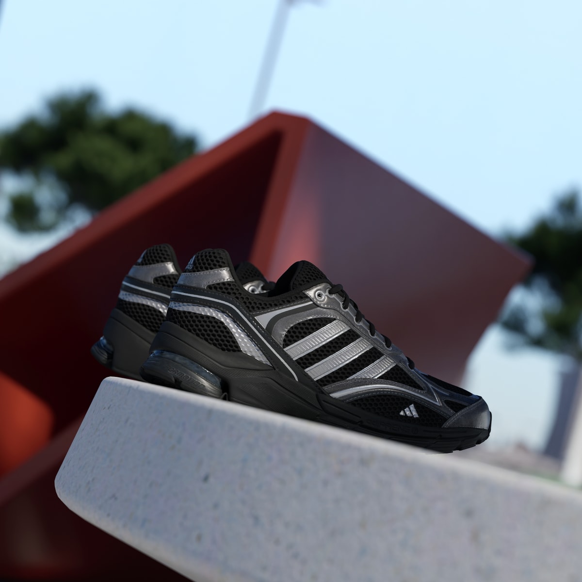 adidas Women's Spiritain 2000 Shoes - Core Black / Iron Metallic / Matte Silver