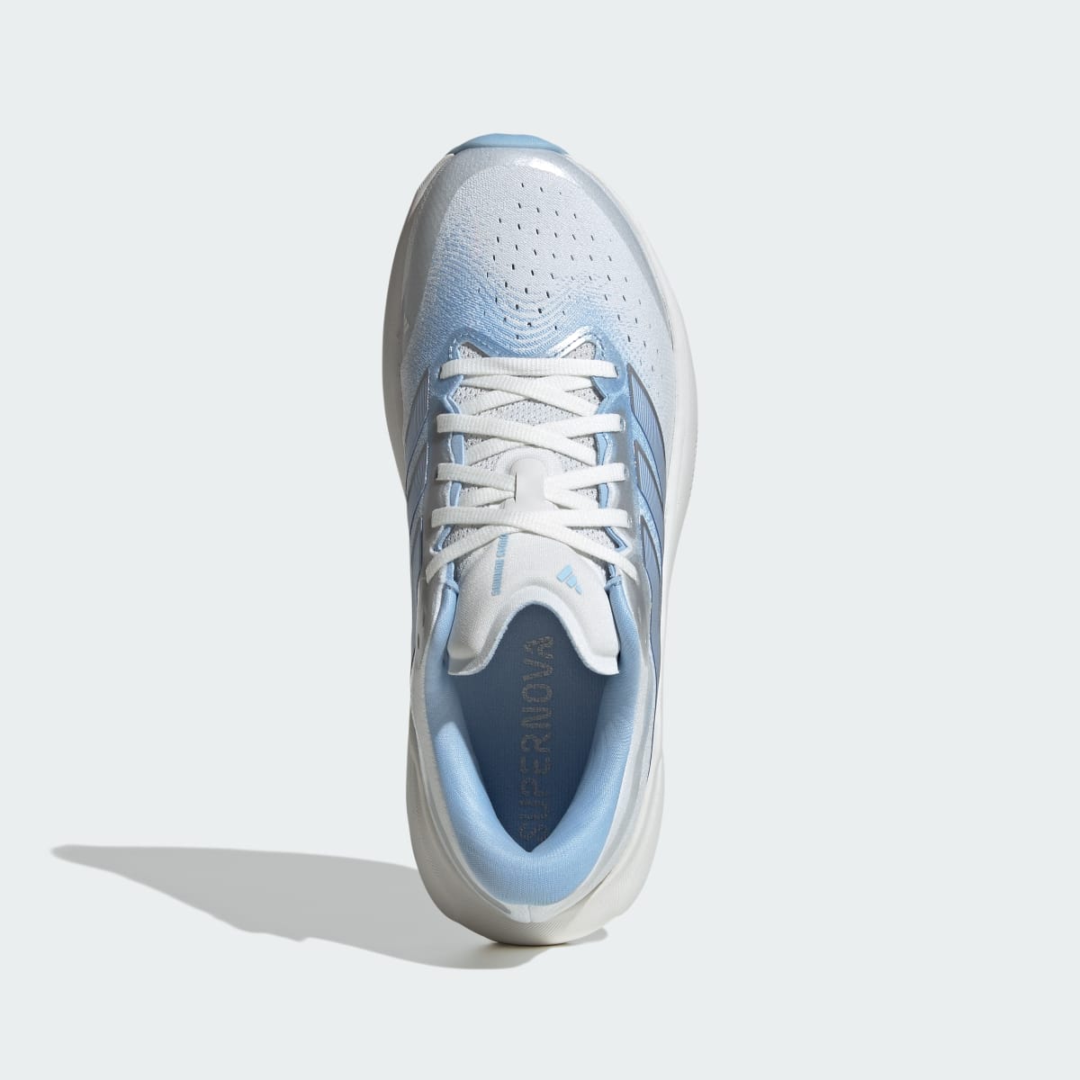 adidas Women's Supernova Rise 3 Running Shoes - Crystal White / Glow Blue / Silver Metallic