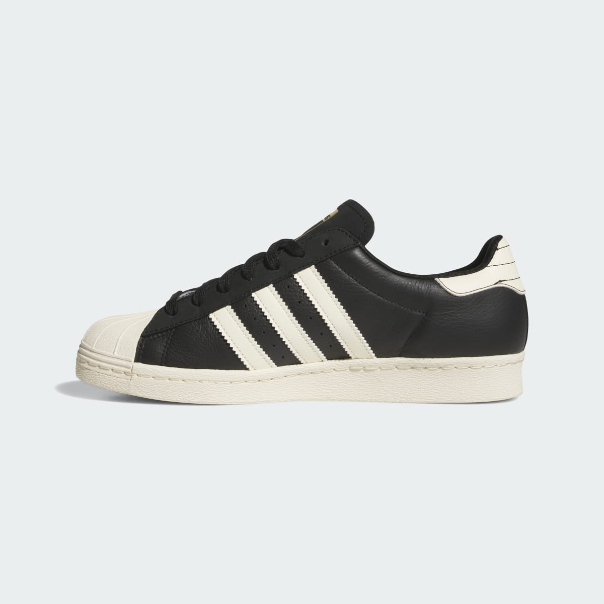adidas Men's Superstar 80 ADV Trainers - Core Black / Cream White / Gold Metallic
