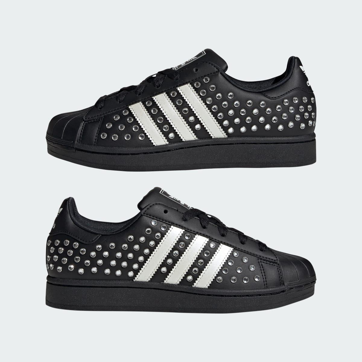 adidas Women's Superstar II Shoes - Core Black / Zero Metalic / Core Black