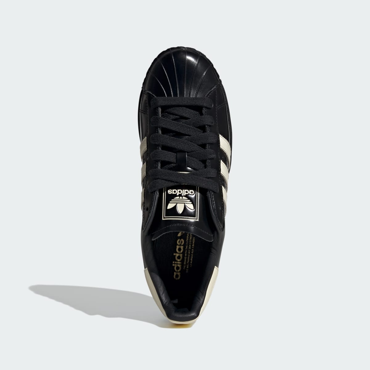 adidas Women's Superstar II Shoes - Core Black / Cream White / Gold Metallic